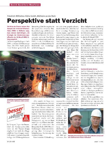 metall-Regionalseiten Nordrhein-Westfalen November 2005
