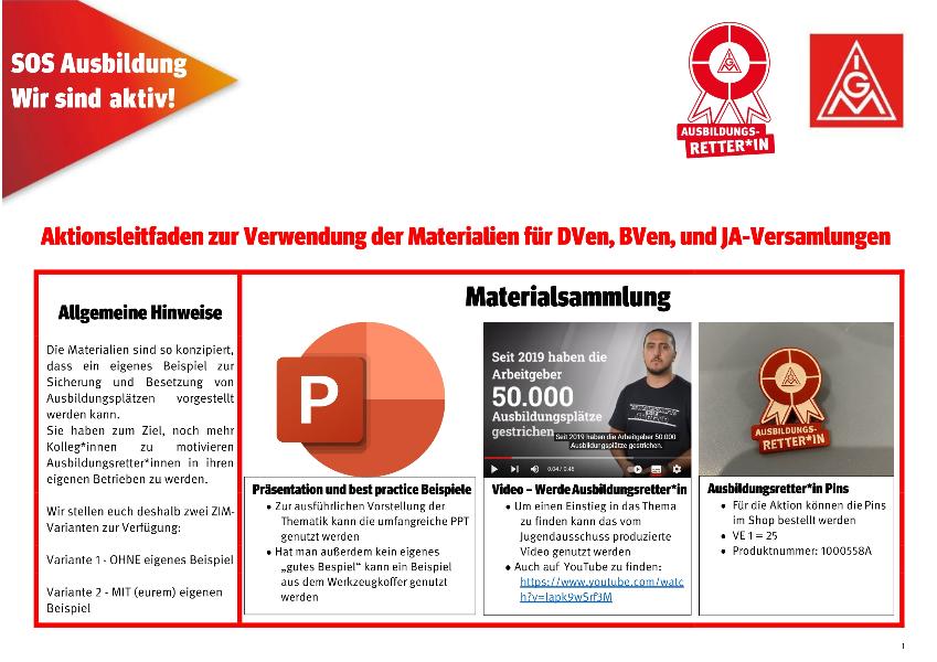 Aktionsleitfaden für DV/BV/JA-Versammlungen