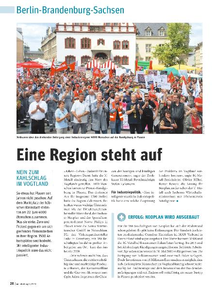 metallzeitung - Regionalseiten Berlin-Brandenburg-Sachsen August 2010