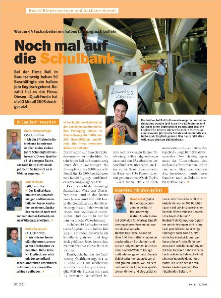 metall-Regionalseiten Niedersachsen und Sachsen-Anhalt März 2006