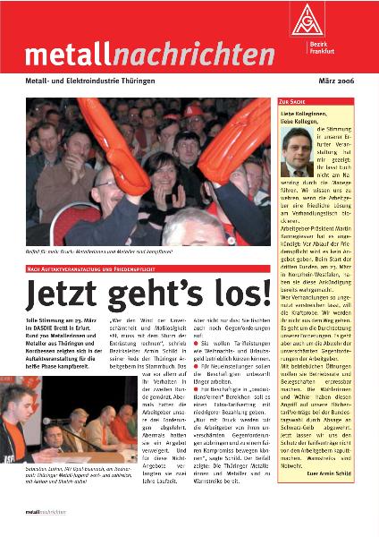 Tarifgebiet Thüringen: Jetzt geht's los! - März 2006