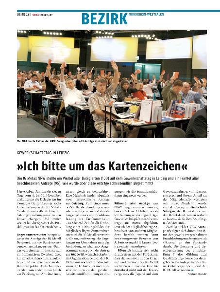 metallzeitung - Regionalseiten Nordrhein-Westfalen Dezember 2007