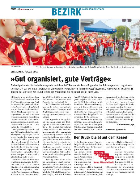 metallzeitung - Regionalseiten Nordrhein-Westfalen August 2008