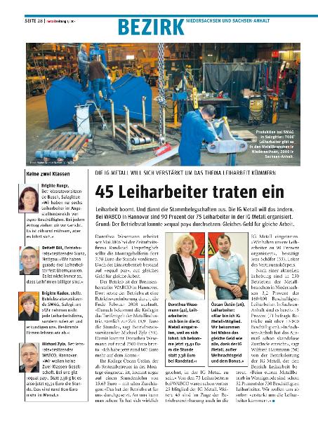 metall - Regionalseiten Niedersachsen und Sachsen-Anhalt Januar 2008