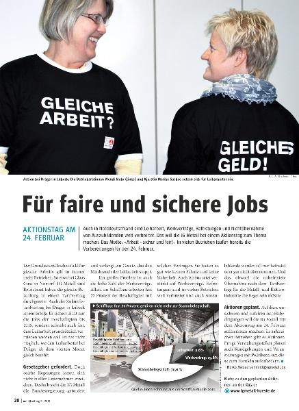 metallzeitung - Regionalseiten Küste Februar 2011
