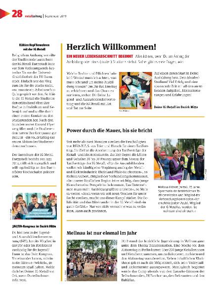 metallzeitung - Regionalseiten Mitte September 2019