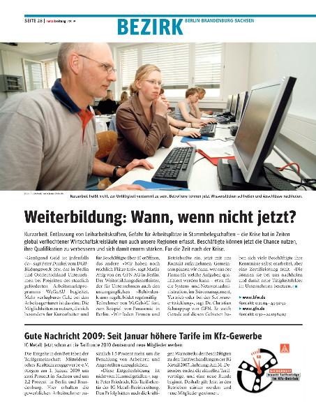 metallzeitung - Regionalseiten Berlin-Brandenburg-Sachsen Februar 2009