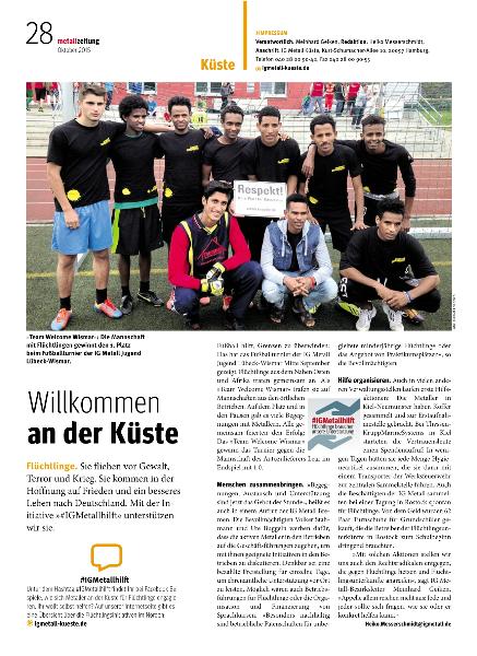 metallzeitung - Regionalseiten Küste Oktober 2015
