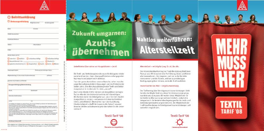 Tarifrunde Textil+Bekleidung: Forderung Tarifrunde 2008