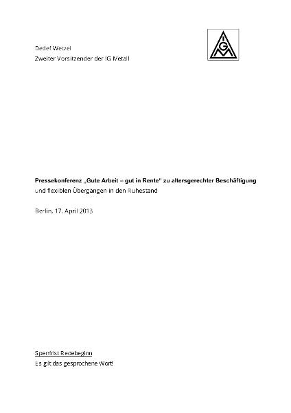 Statement Detlef Wetzel 