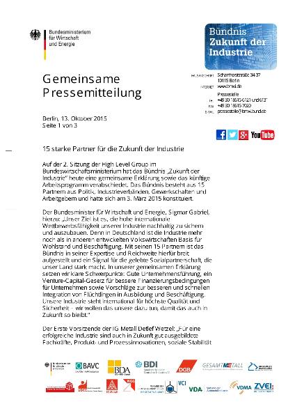 Gem PM 15 starke Partner fuer die Zukunft der Industrie