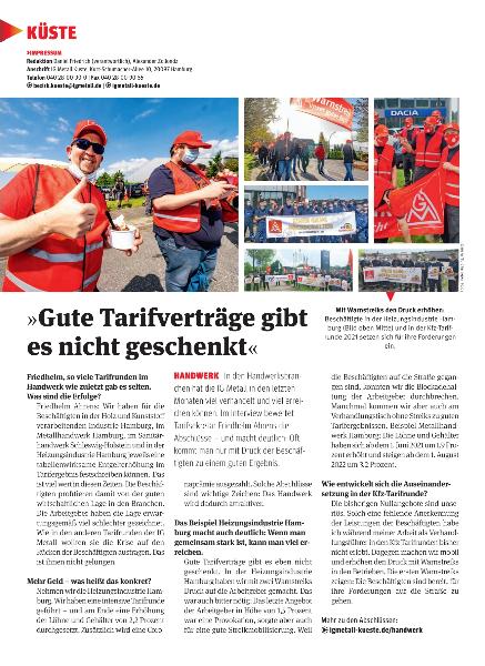 metallzeitung - Regionalseiten Küste Juli/August 2021
