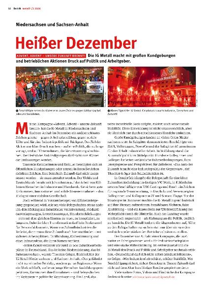 metall - Regionalseiten Niedersachsen und Sachsen-Anhalt 1/2 2026