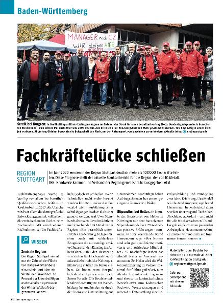 metallzeitung - Regionalseiten Baden-Württemberg November 2013
