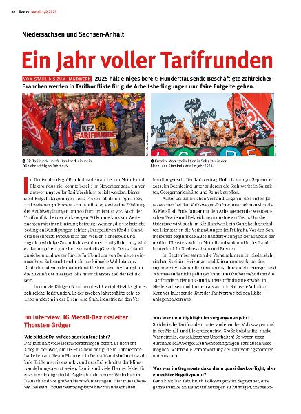 metall - Regionalseiten Niedersachsen und Sachsen-Anhalt 3/4 2025