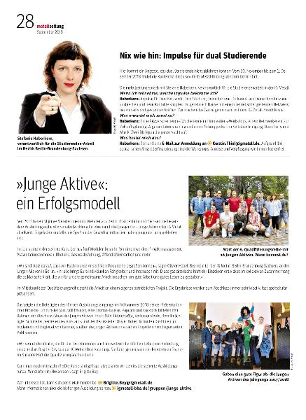 metallzeitung - Regionalseiten Berlin-Brandenburg-Sachsen September 2018