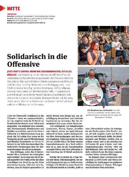 metallzeitung - Regionalseiten Mitte Oktober 2020