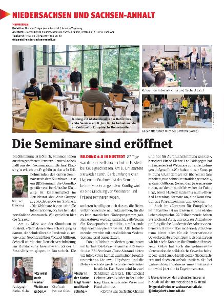 metallzeitung - Regionalseiten Niedersachsen und Sachsen-Anhalt Juli/August 2020