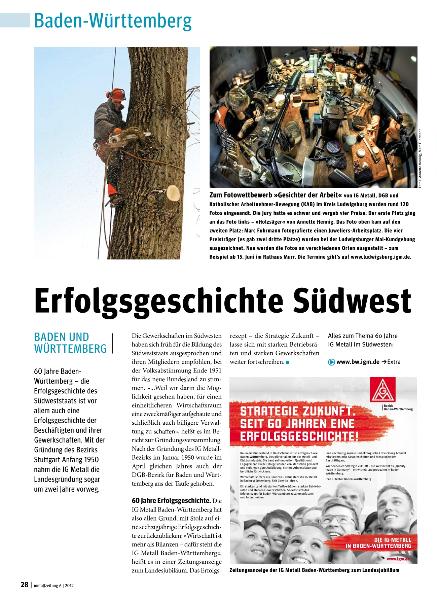 metallzeitung - Regionalseiten Baden-Württemberg Juni 2012