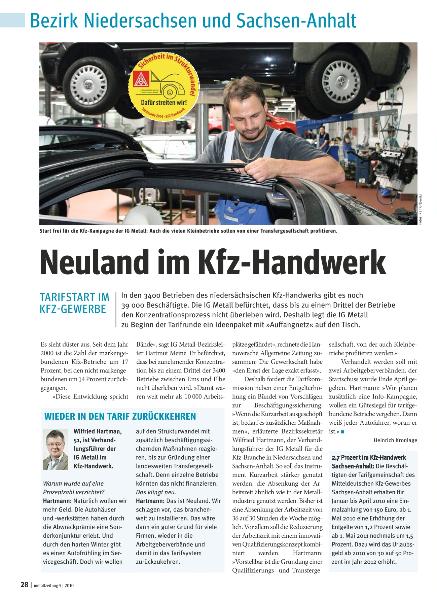 metallzeitung - Regionalseiten Niedersachsen und Sachsen-Anhalt Mai 2010