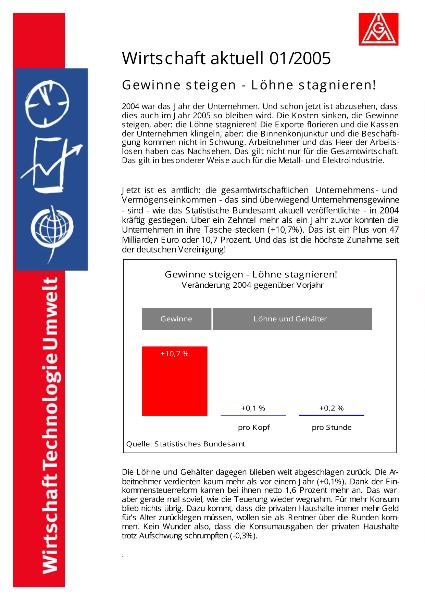 Wirtschaft aktuell 01/2005