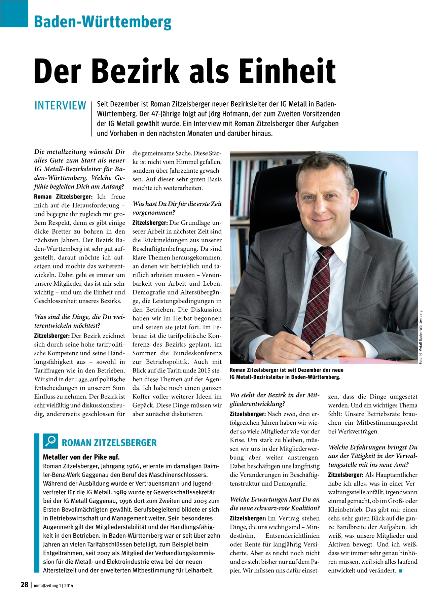 metallzeitung - Regionalseiten Baden-Württemberg Januar 2014