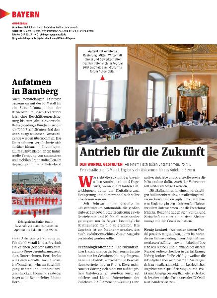 metallzeitung - Regionalseiten Bayern Dezember 2019