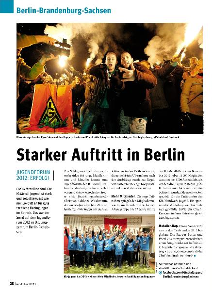 metallzeitung - Regionalseiten Berlin Januar 2013