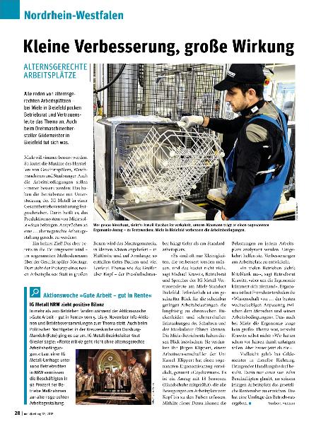 metallzeitung - Regionalseiten Nordrhein-Westfalen Dezember 2012