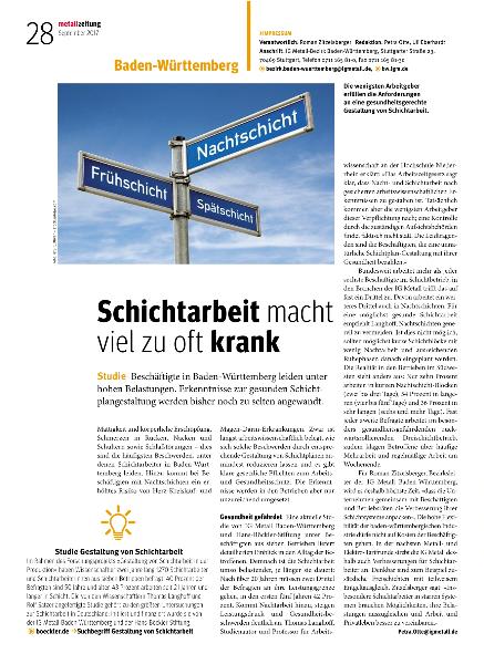 metallzeitung - Regionalseiten Baden-Württemberg September 2017