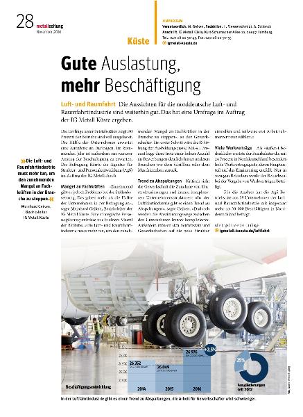 metallzeitung - Regionalseiten Nordrhein-Westfalen November 2016