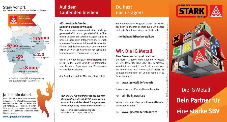 Die IG Metall - Dein Partner für eine starke SBV