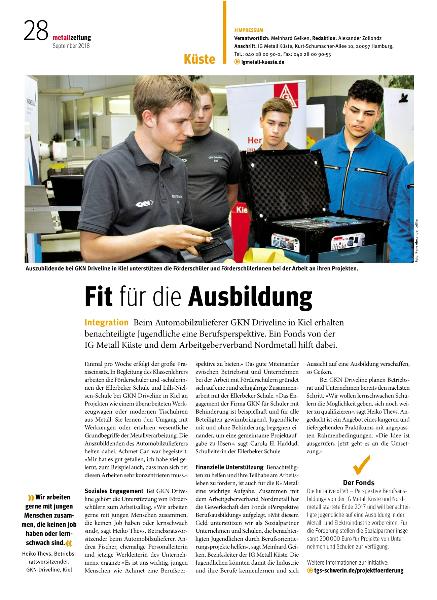 metallzeitung - Regionalseiten Küste September 2018