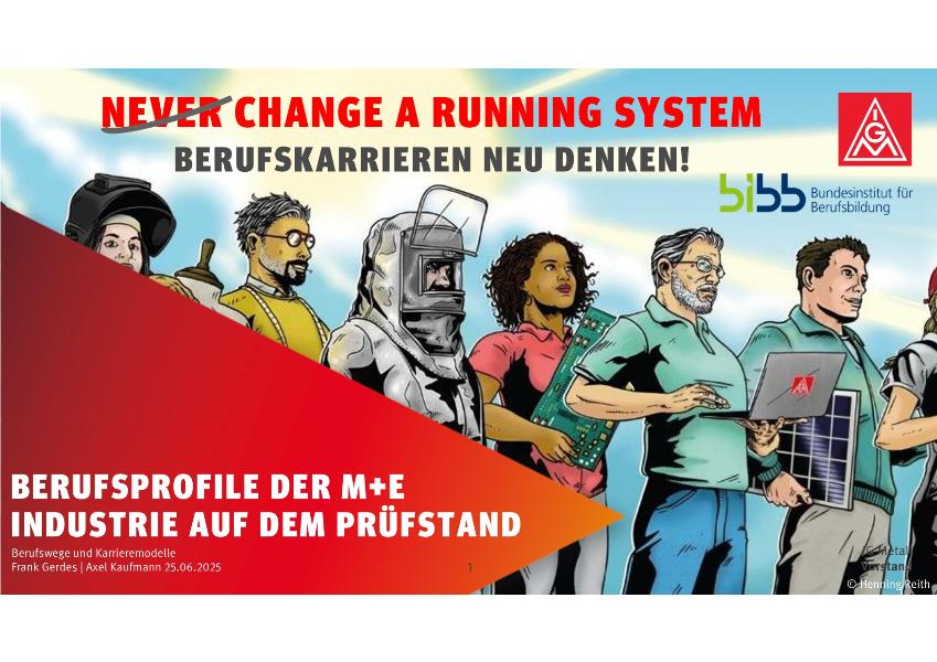 Berufsprofile der M+E Industrie auf dem Prüfstand
