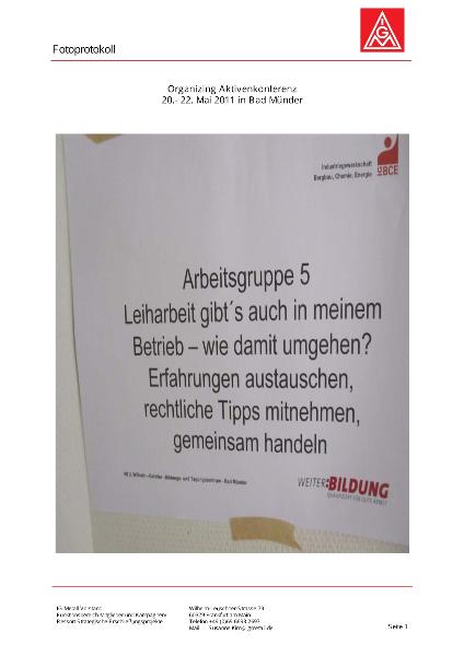 Workshop 5: Leiharbeit