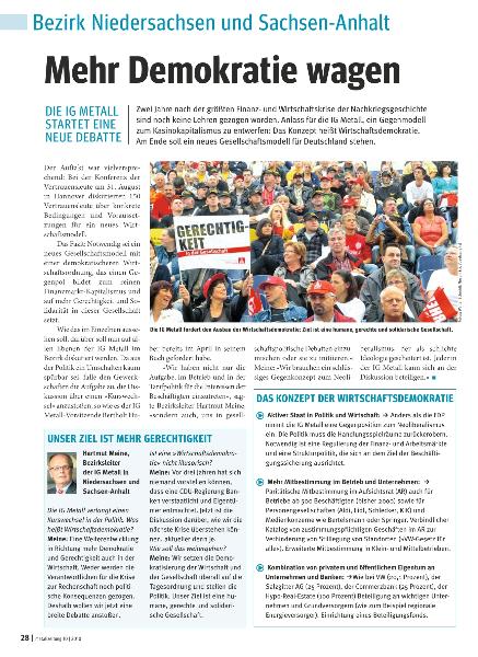 metallzeitung - Regionalseiten Niedersachsen und Sachsen-Anhalt Oktober 2010