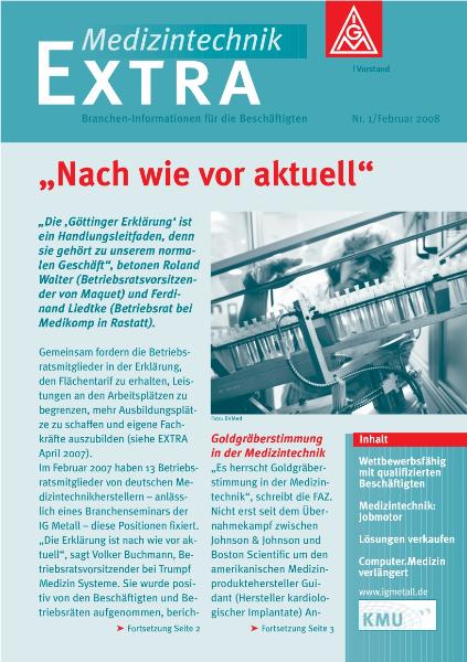 Nach wie vor aktuell, Medizintechnik Extra Nr. 1 (2008)