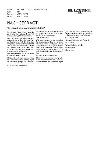 Es geht auch um Menschenwürde im Betrieb