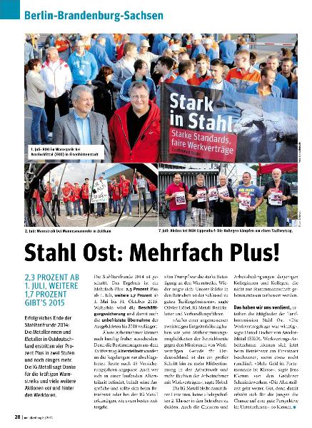 metallzeitung - Regionalseiten Berlin-Brandenburg-Sachsen August 2014