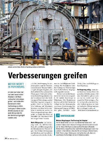 metallzeitung - Regionalseiten Küste August 2014