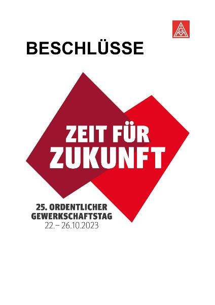Beschlussbuch zum 25. Ordentlicher Gewerkschaftstag