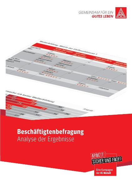Beschäftigtenbefragung. Analyse der Ergebnisse