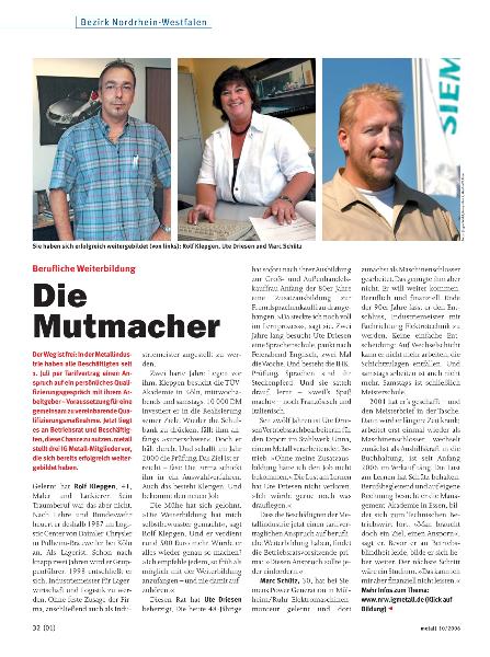 metall-Regionalseiten Nordrhein-Westfalen Oktober 2006
