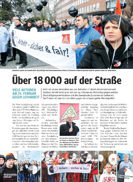 metallzeitung - Regionalseiten Niedersachsen und Sachsen-Anhalt April 2011