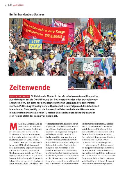metall - Regionalseiten Berlin-Brandenburg-Sachsen Mai/Juni 2022