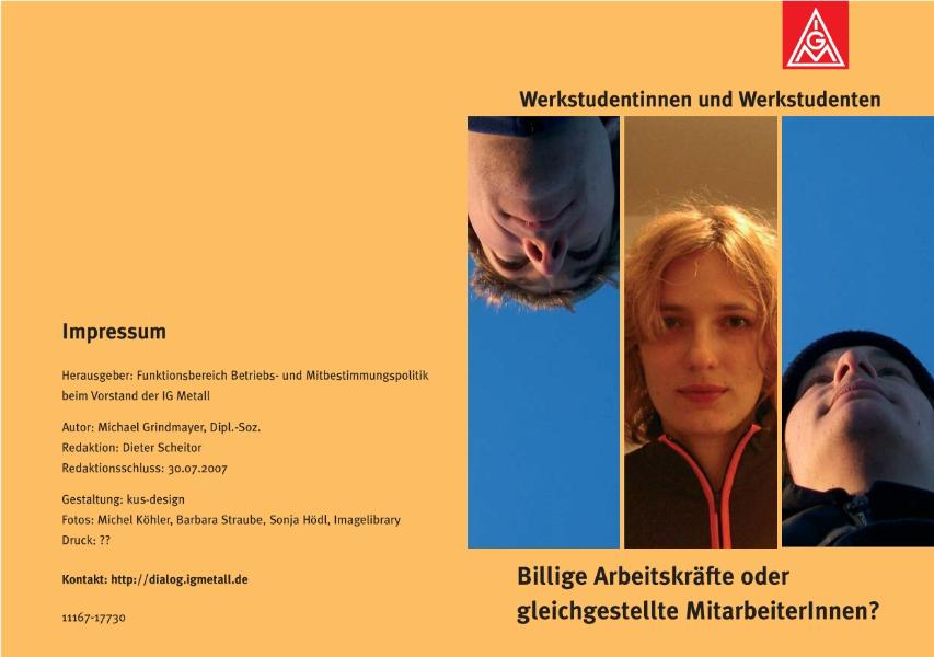 Werkstudentinnen und Werkstudenten. Billige Arbeitskräfte oder gleichgestellte MitarbeiterInnen?