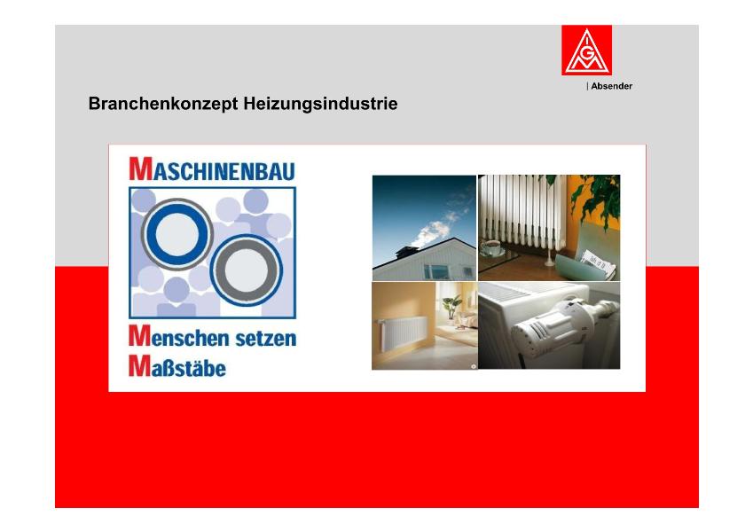 Branchenkonzept Heizungsindustrie
