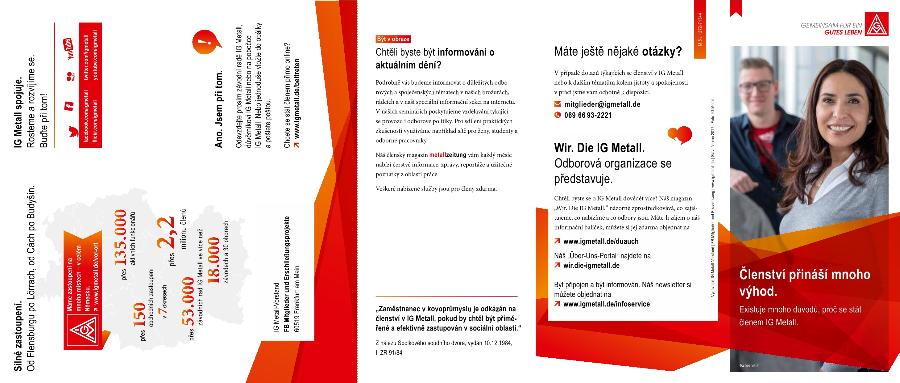 Faltblatt: Als Mitglied hat man's besser in tschechischer Sprache