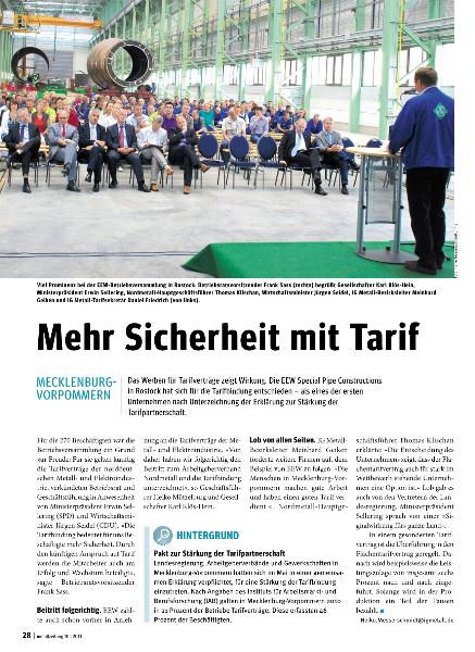 metallzeitung - Regionalseiten Küste Oktober 2011