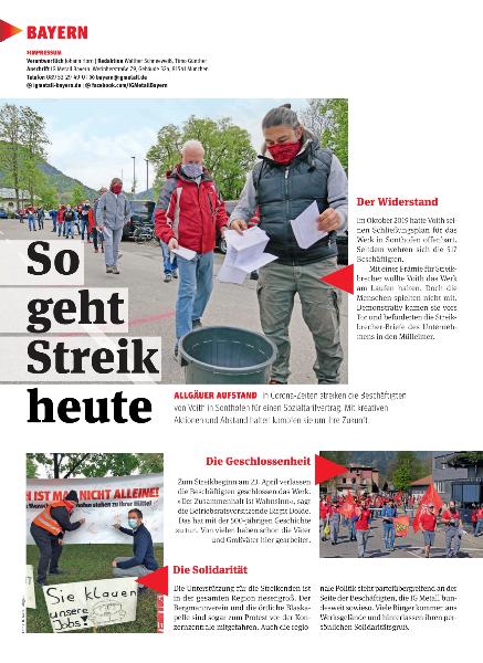 metallzeitung - Regionalseiten Bayern Juni 2020